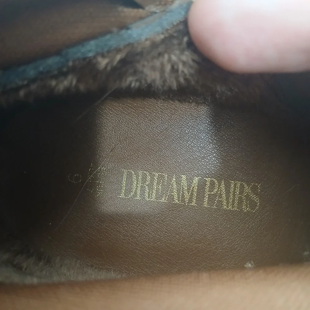Dream Pairs Over The Knee Boots 9 Tan Brown Faux‎ Suede Block Heel Boho Chic